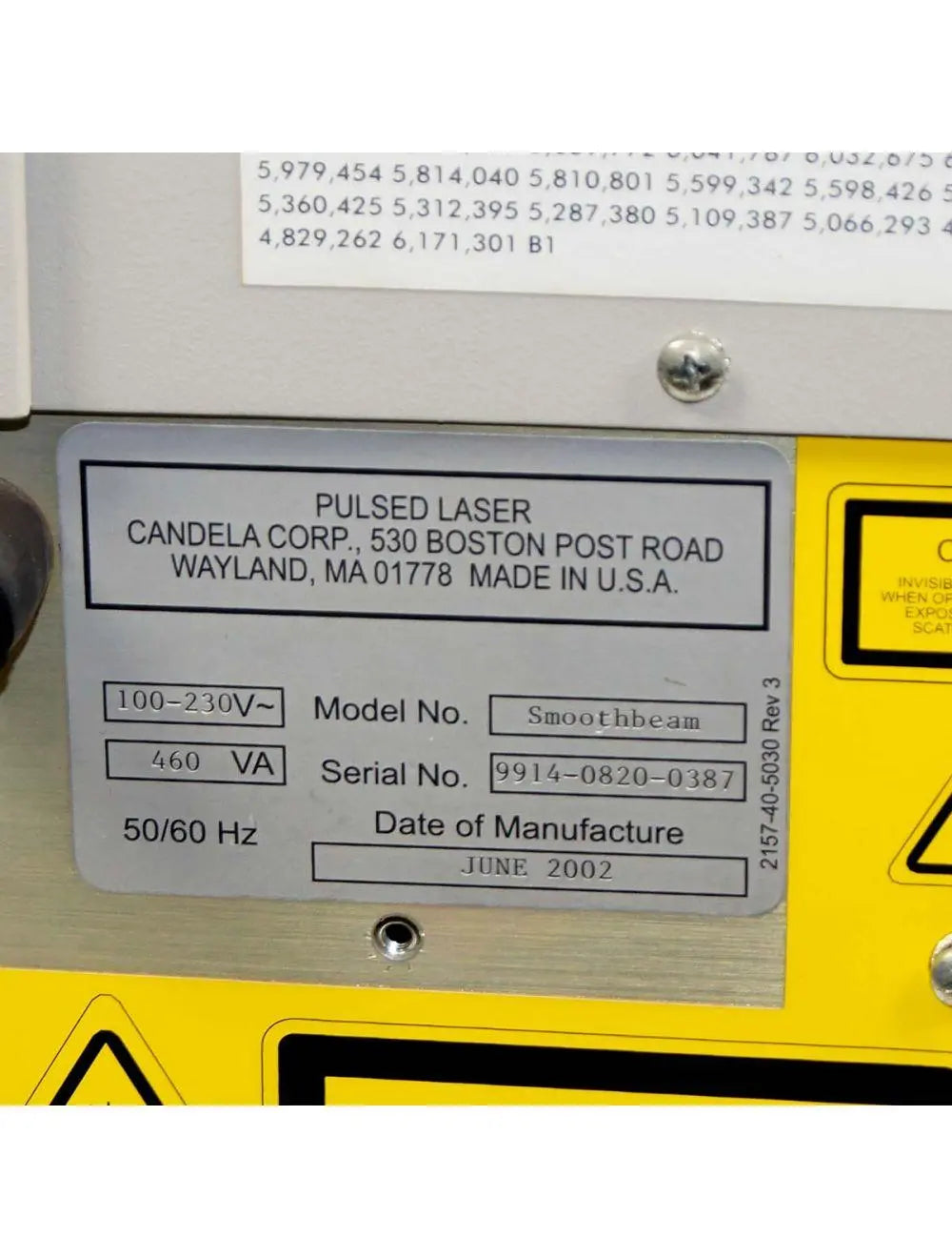 2002 Candela SmoothBeam Diode Laser Tabletop System Wrinkles Acne Scars Lesions