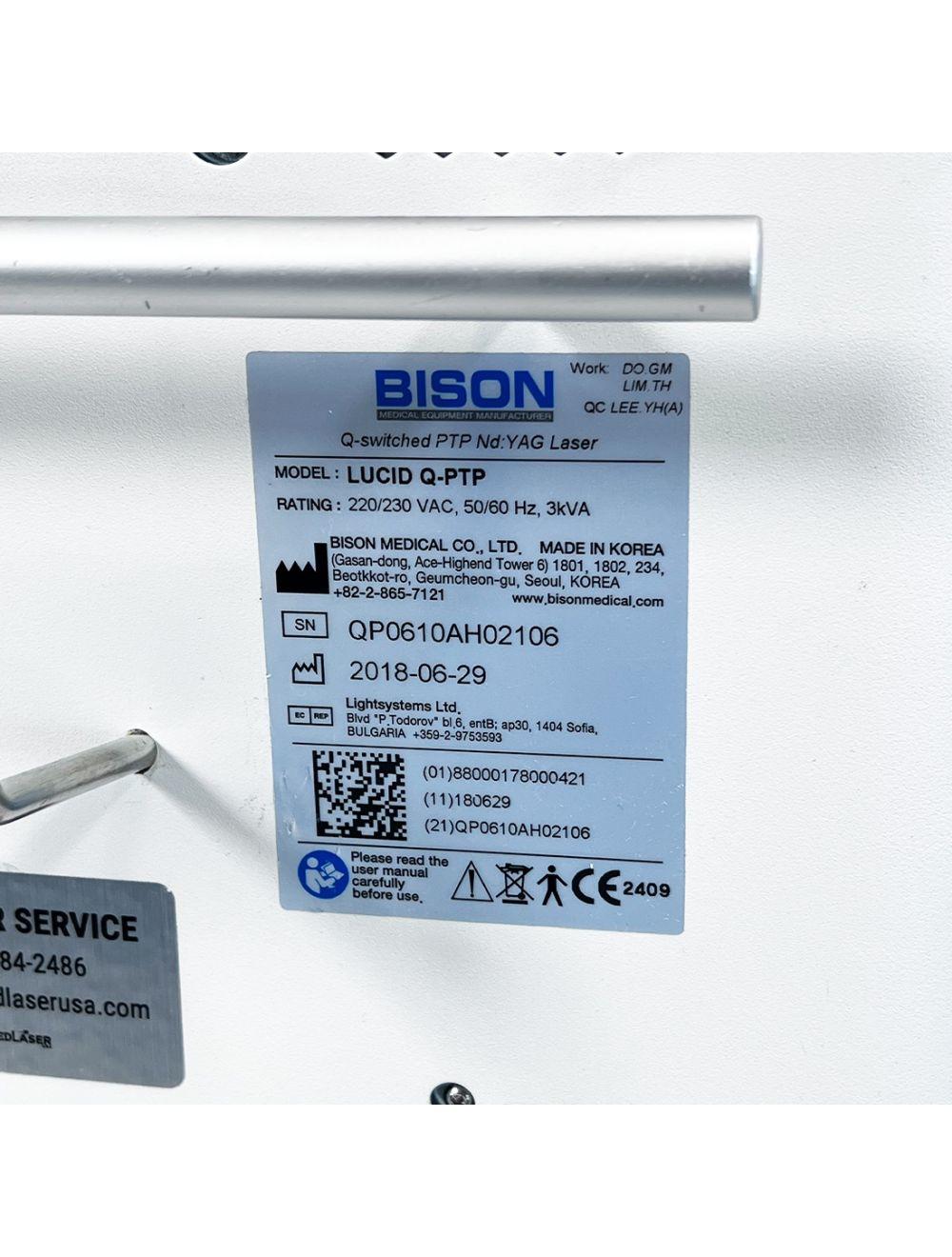 2018 Bison Lucid Q-PTP Nd:YAG Q-Switch Laser System 532nm / 1064nm