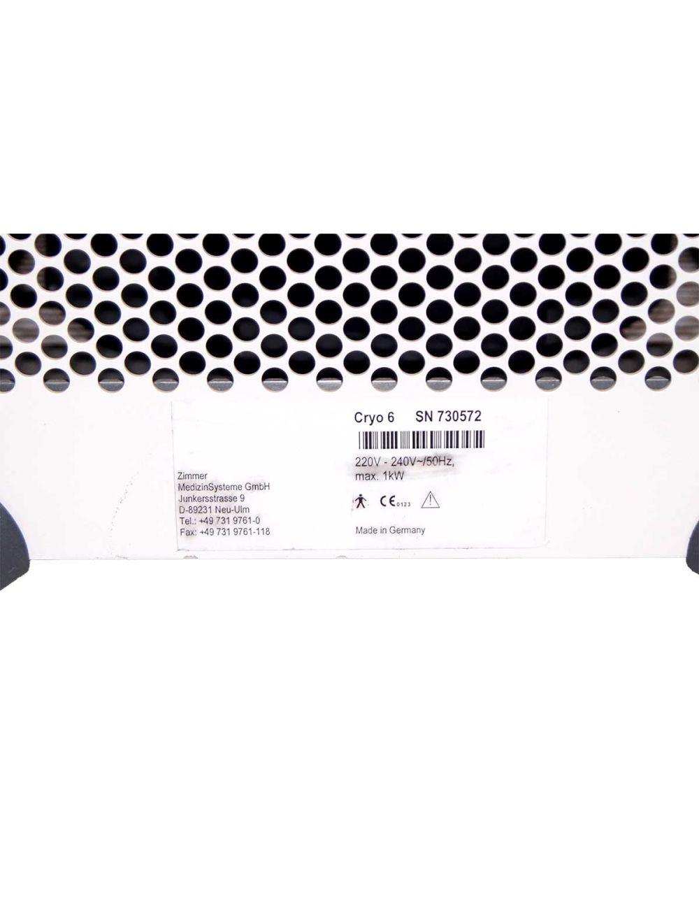 Zimmer Cryo 6 Spot Cooling System Chiller 220-Volts ONLY - Air Chiller Skin Cool