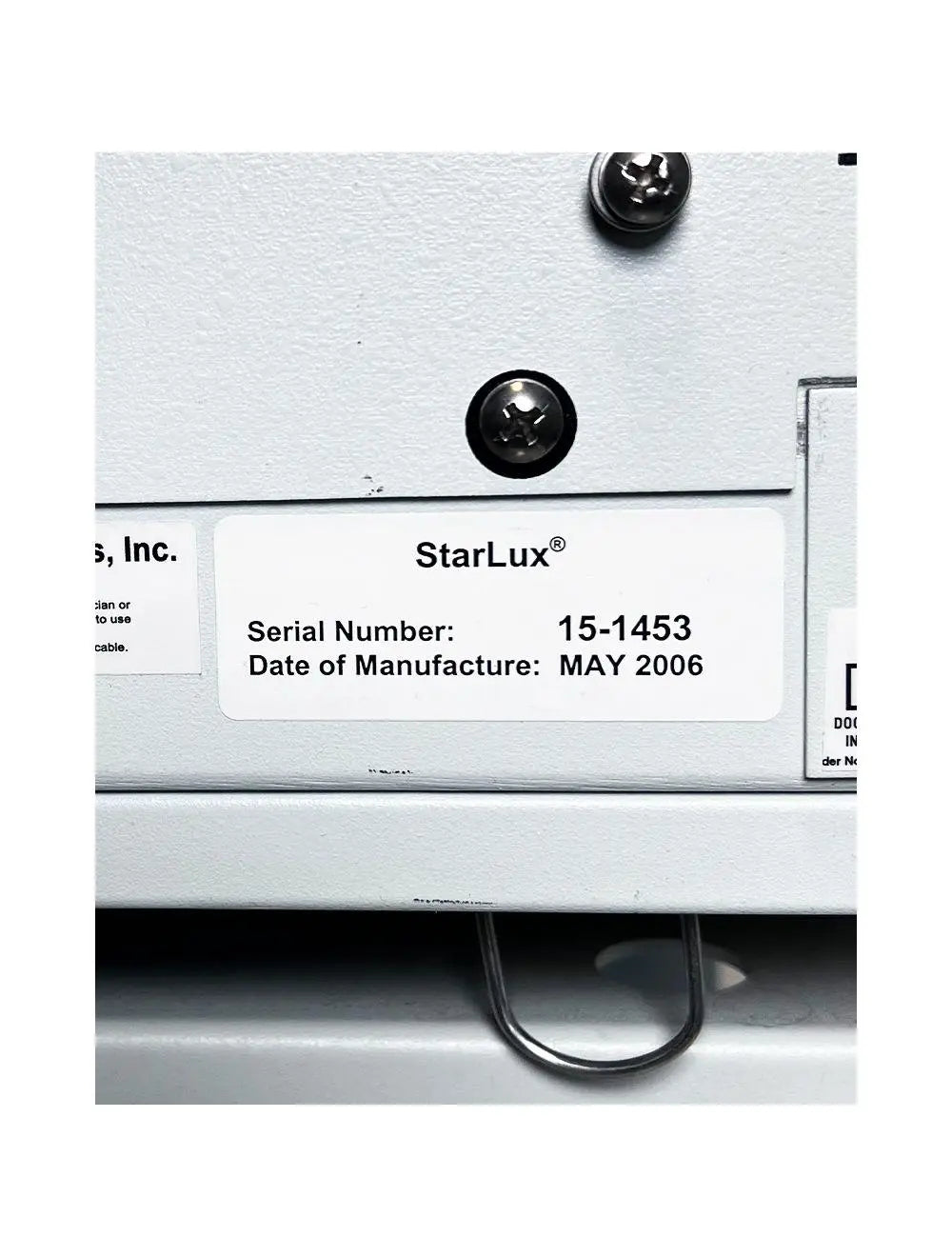 2006 Palomar StarLux 300 IPL Aesthetic Skin Resurfacing System LuxY LuxG