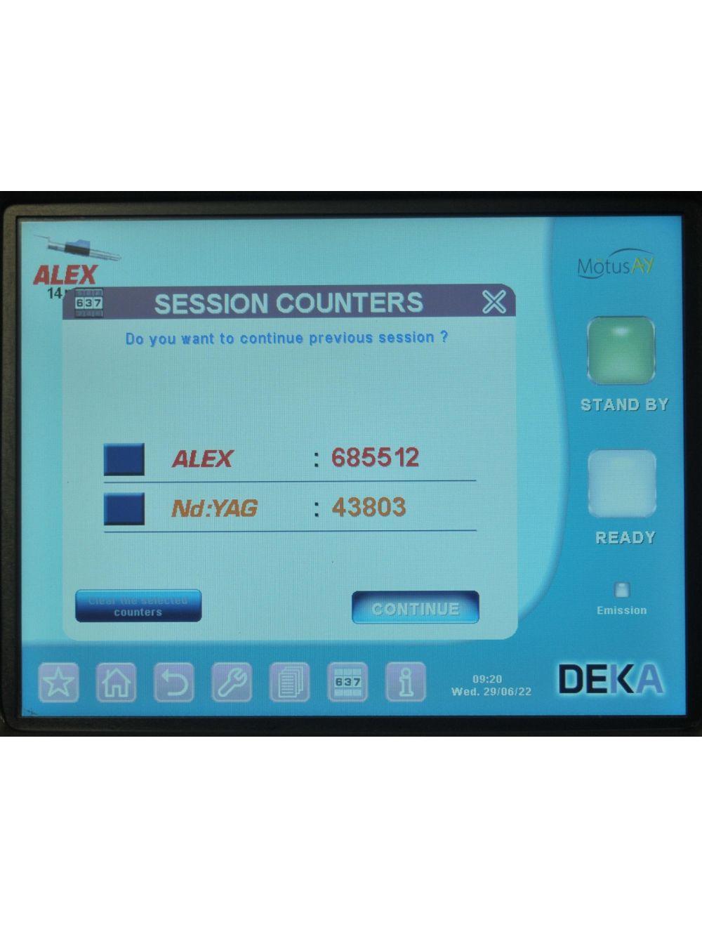 2021 DEKA MotusAY Dual Nd YAG Alex Laser 755 1064 Hair Removal Vascular Motus AY