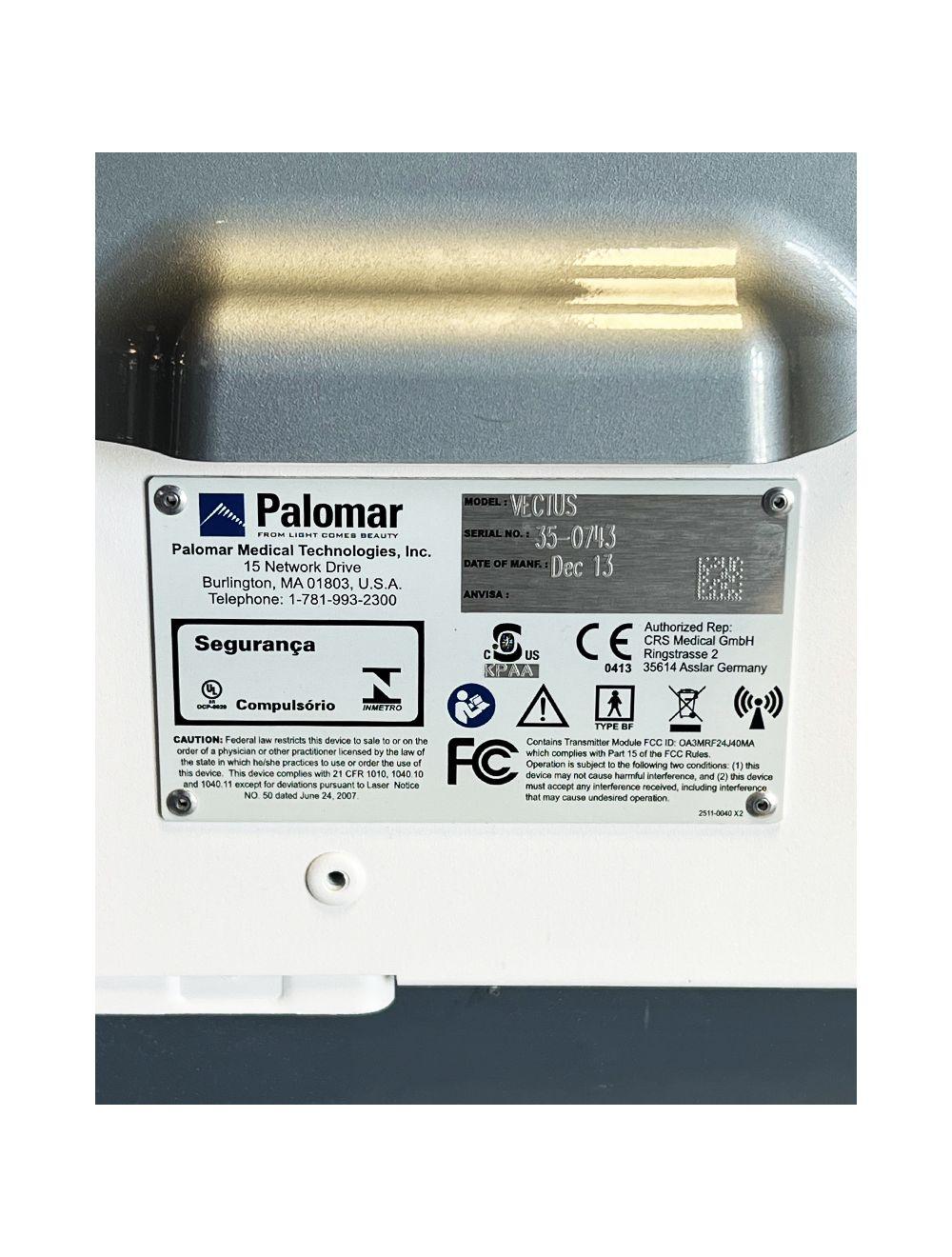 2013 Cynosure Palomar Vectus Diode Laser Hair Removal Top Module Assembly NO HP