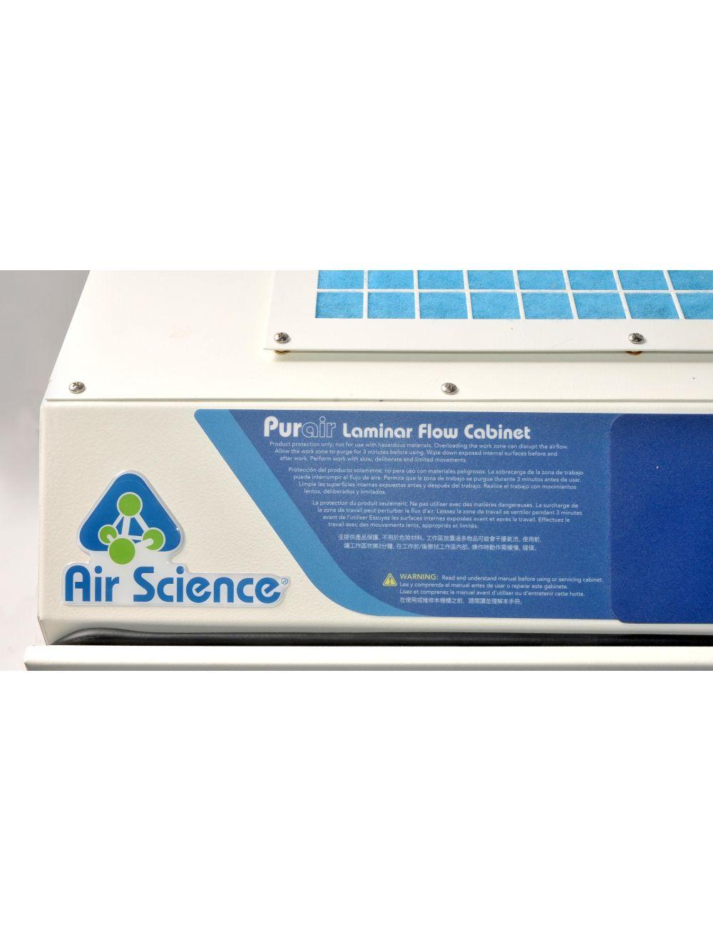 Air Science PURAIR FLOW-24 Laminar Flow Hood Cabinet Particle Filtration Filter