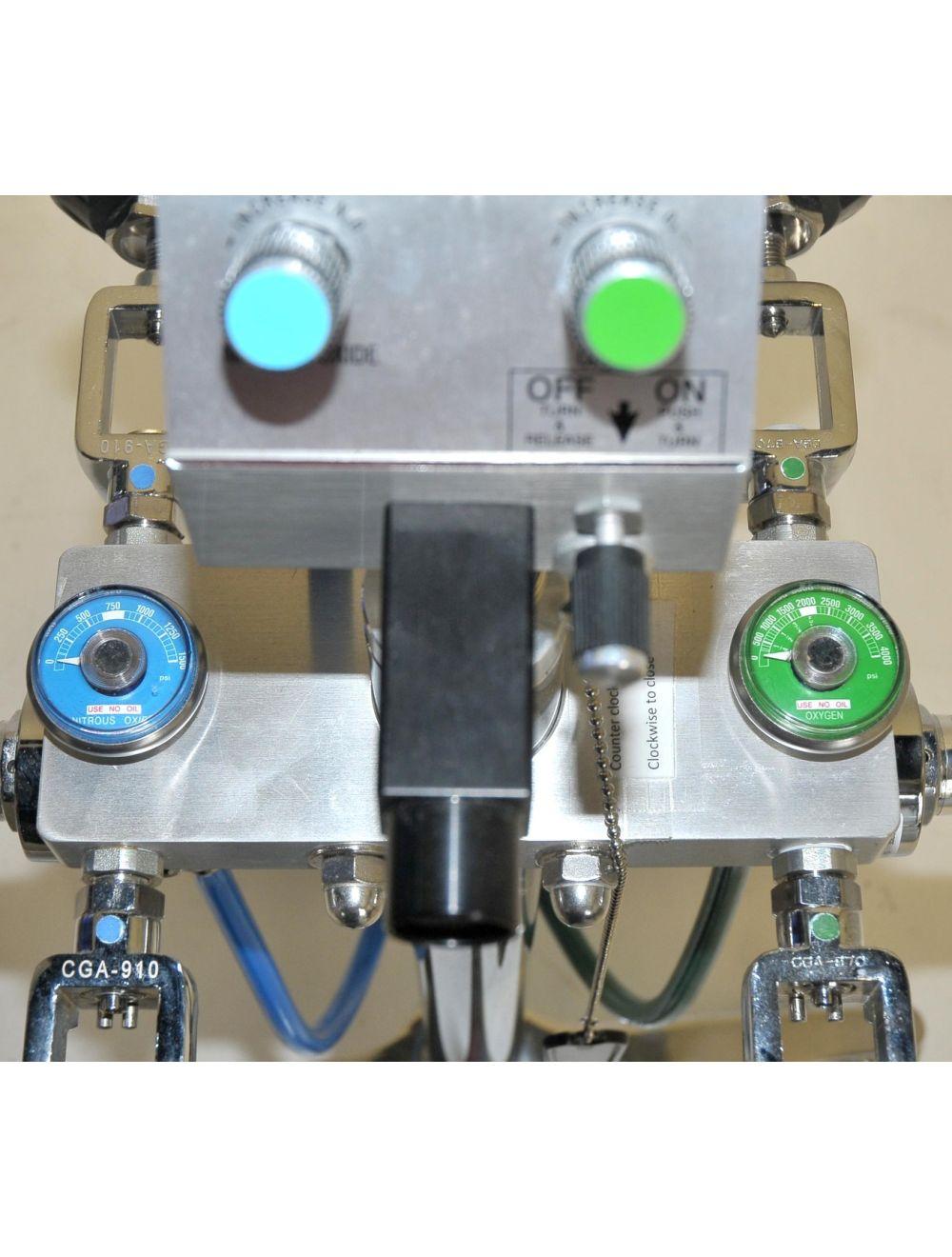 Belmed PC7 Analgesia Flowmeter Nitrous Oxide N2O Oxygen Portable Stand Dental