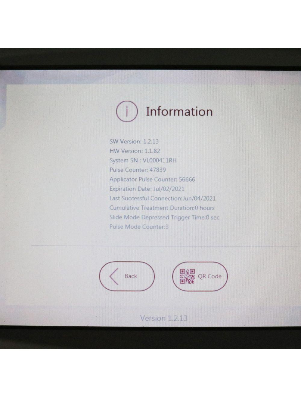 2018 VenusConcept Venus Velocity Diode 800 nm Hair Removal Laser 3 Tips 60K Shot