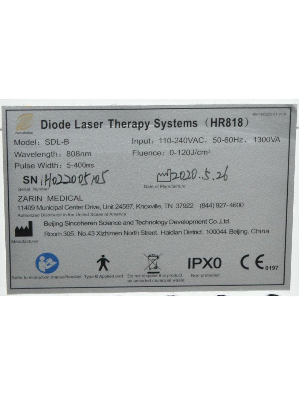 2020 ZARIN HR818 810 Diode Laser Hair Removal Reduction 16 x 12 mm Spot HR 818