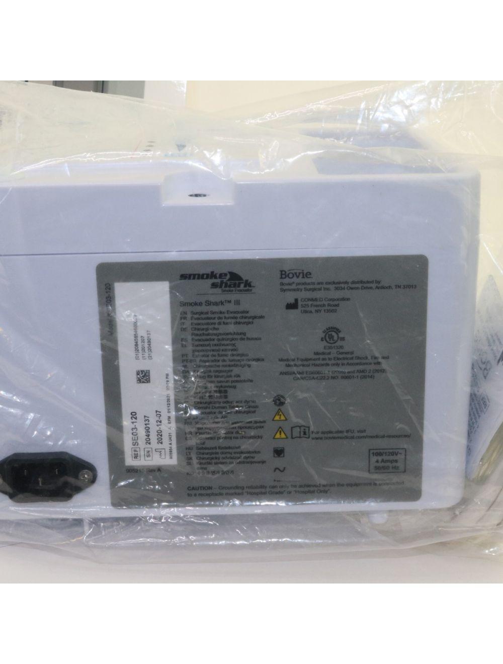 Bovie SE03-120 Smoke Shark III 3 Surgical Smoke Evacuator w/ Pencil Adapter