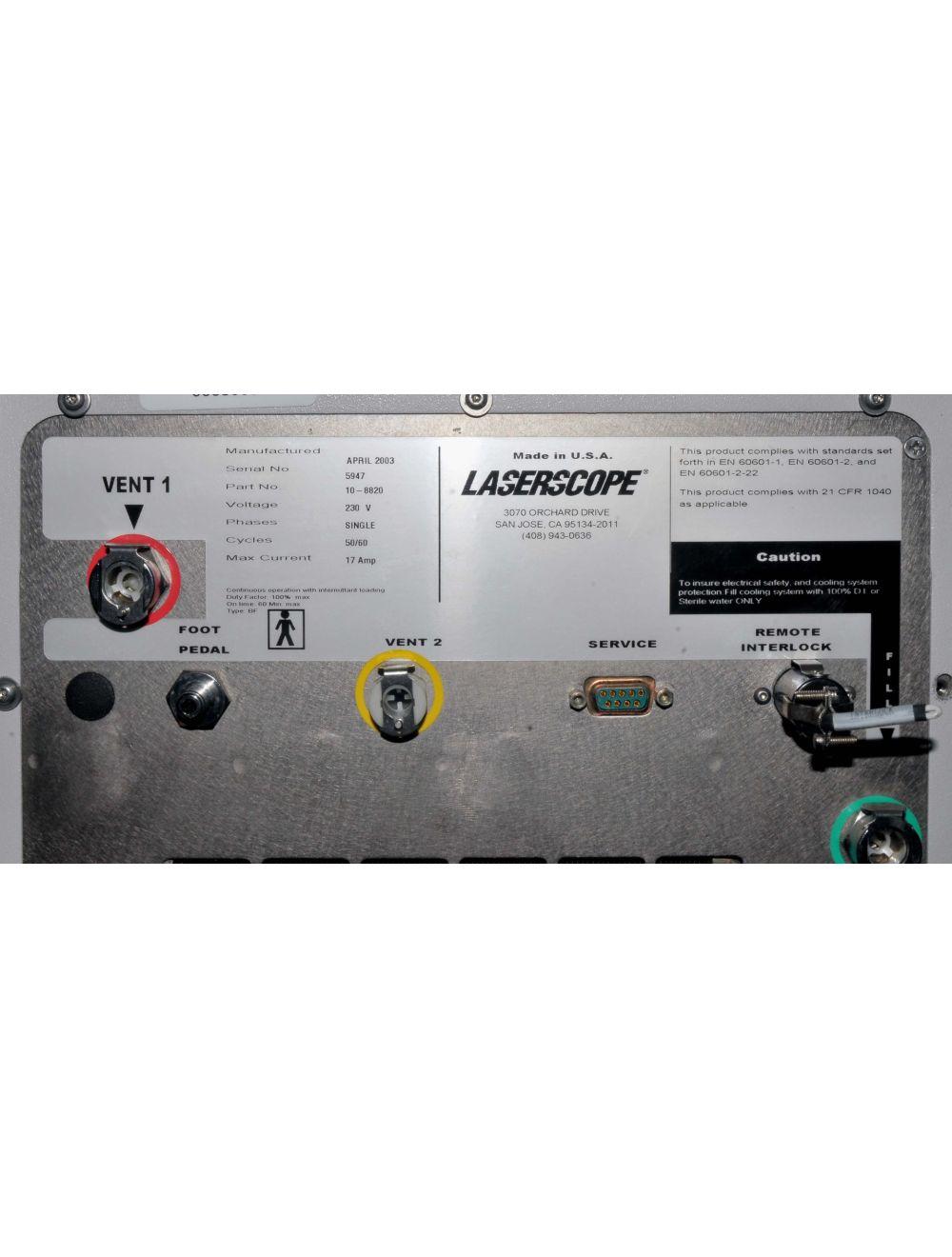 2003 Laserscope Lyra i Nd:YAG Laser Hair Removal Skin Rejuvenation w/5mm Spot