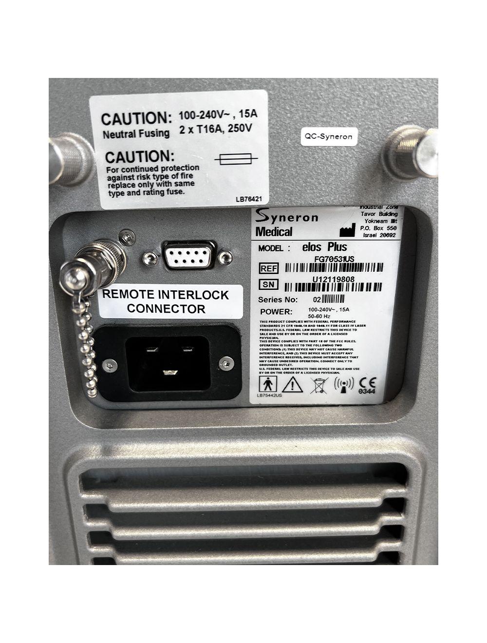 2012 Syneron Candela Elos Plus SRF SRA Laser Skin Tighten/Resurface Hair Removal