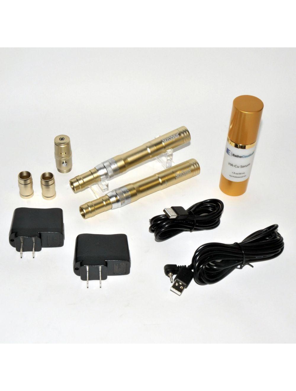 SkinStylus Gold Microneedling Professional Kit Collagen Skin Stylus 2 Pen Demo