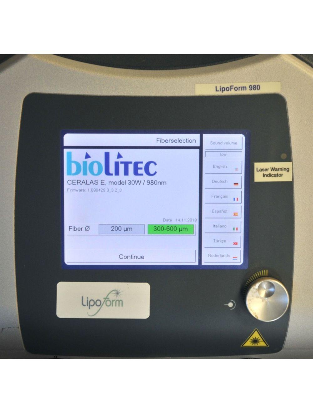 BioLITEC LipoForm 980 nm Laser CERALAS E 30w 30 Watt Leg Veins Bio LITEC SA-0575