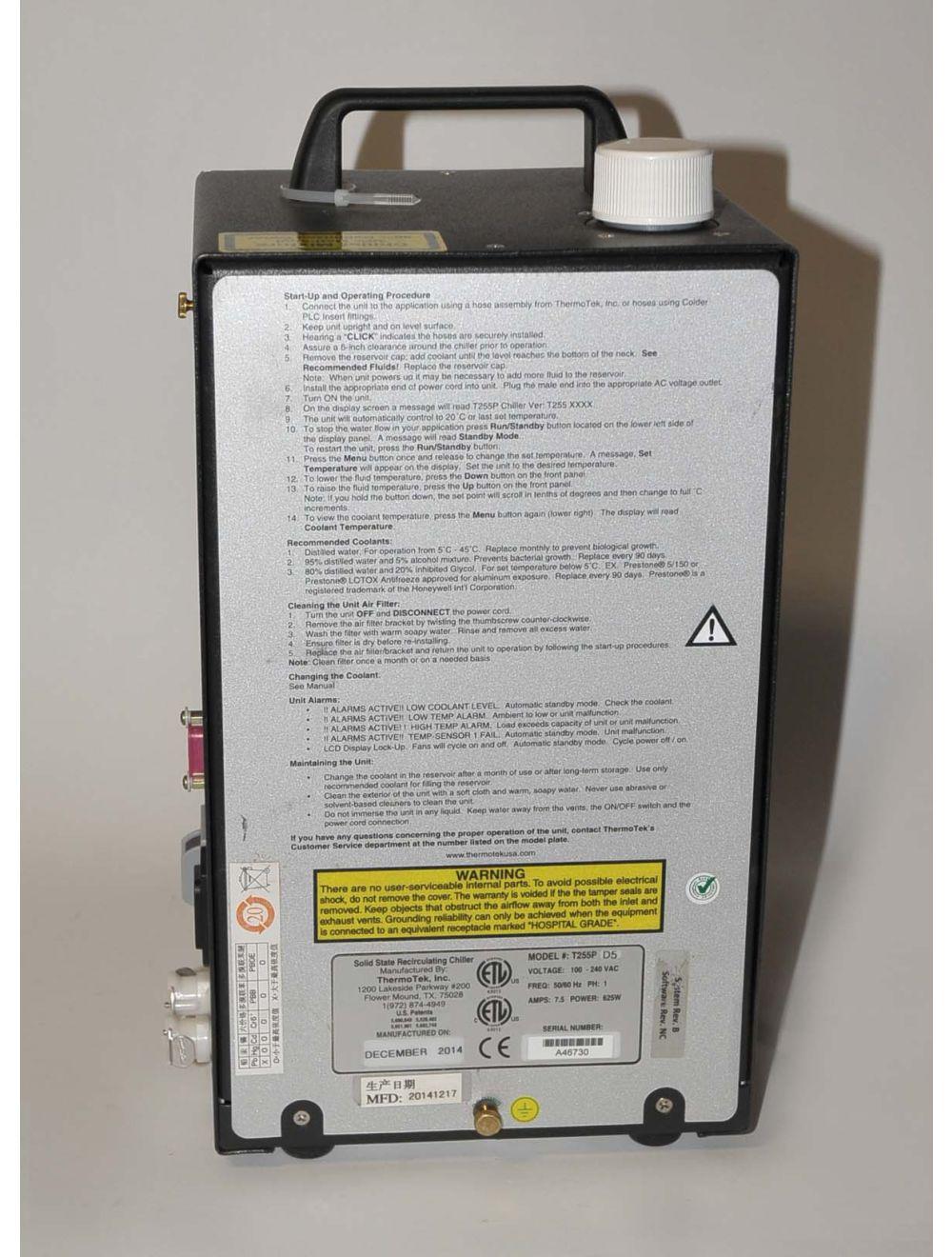 2014 Sciton Thermotek T255P External Recirculating Chiller Portable Compact