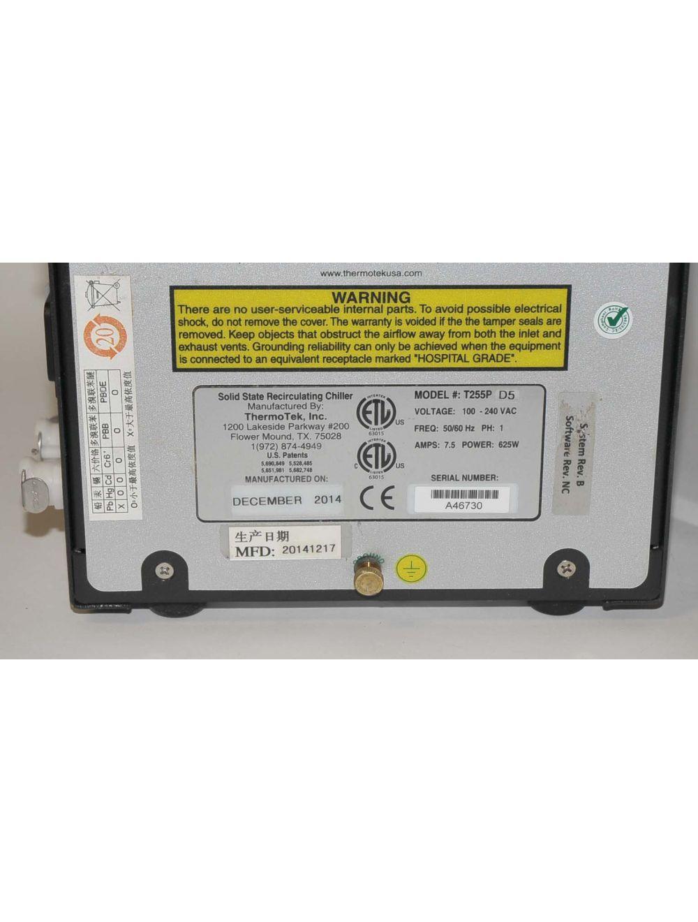 2014 Sciton Thermotek T255P External Recirculating Chiller Portable Compact