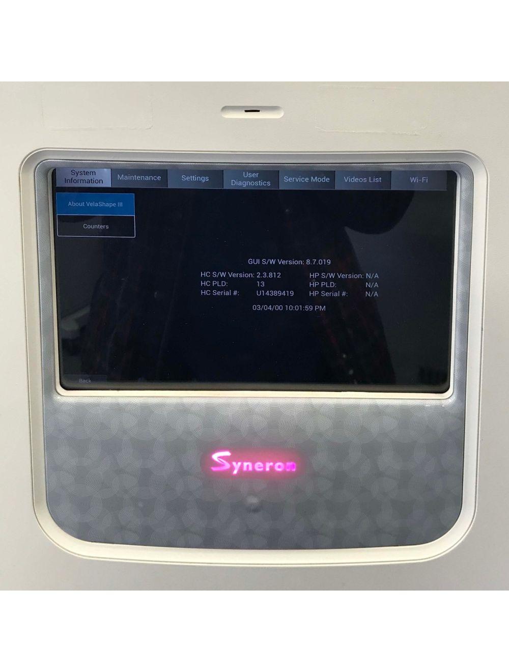 2015 Syneron VelaShape III 3 IR RF Body Contouring Laser w/ VSmooth & VContour