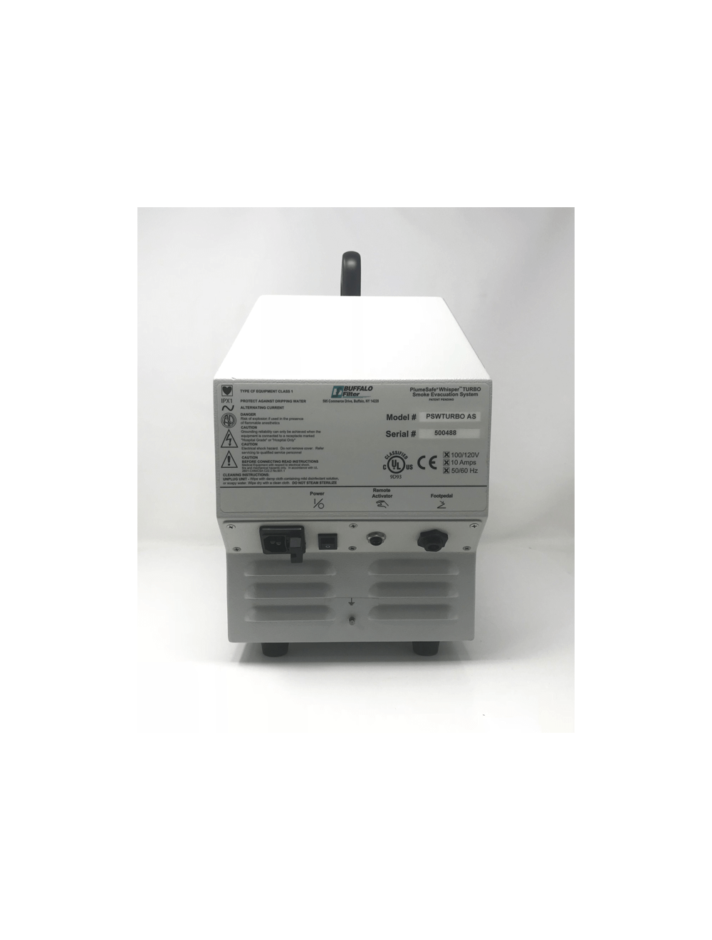 1Buffalo Filter Plume Safe Whisper Turbo PlumeSafe RFID Smoke Evacuation System