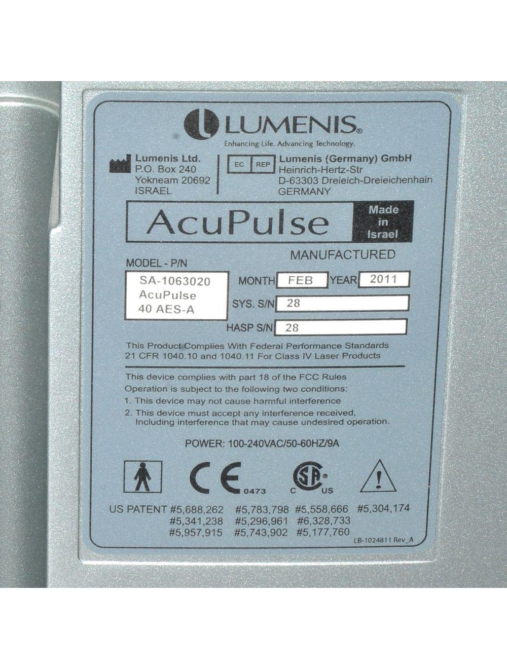 2011 Lumenis AcuPulse SurgiTouch Scanner Soft Tissue Surgical CO2 Laser System