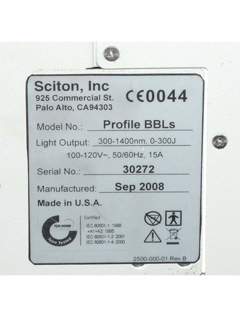 2008 Sciton Profile BBLs IPL Laser Skin Tightening 420-695 Acne Lesions Vascular