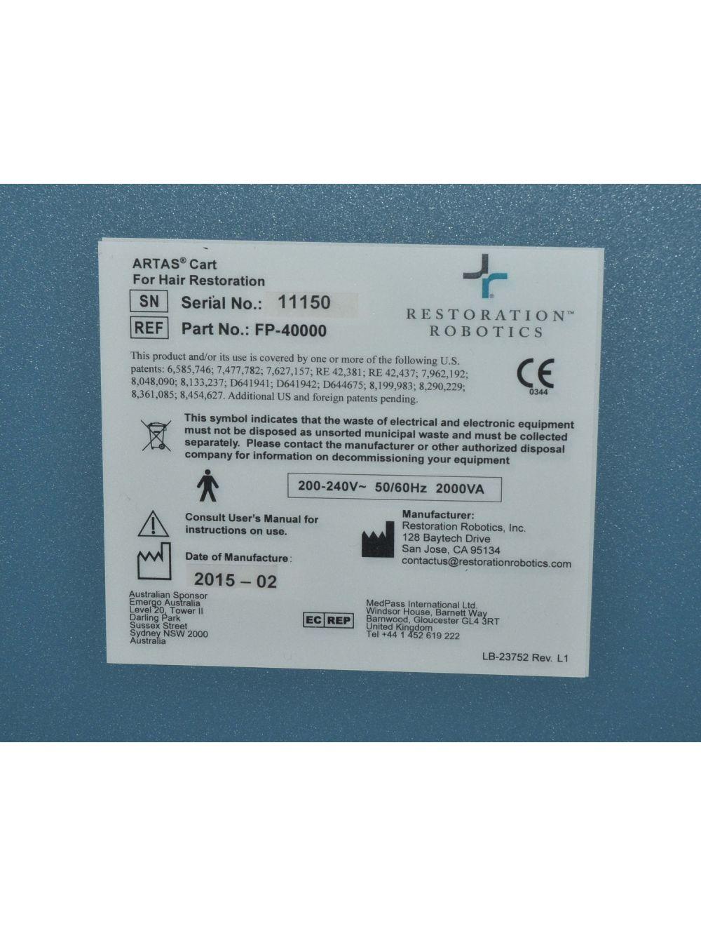 Venus Concept Artas Robotics Hair Follicle Restoration Robotics Transplant