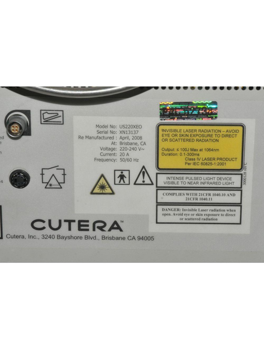 2008 Cutera Xeo Skin Resurfacing Rejuvenation Nd:YAG Laser System US220XEO