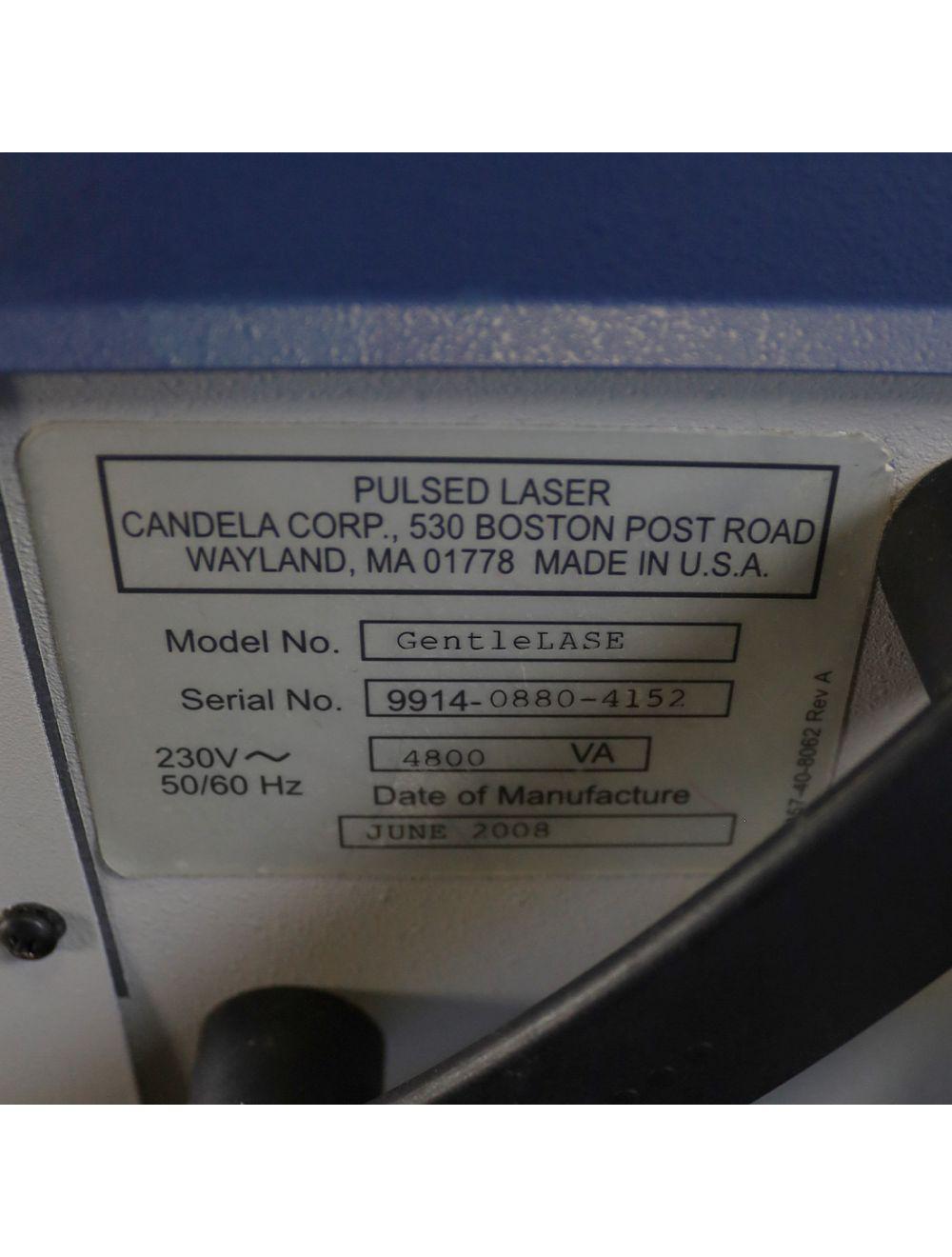 2008 Candela GentleLASE Mini GL Pulsed Laser Alexandrite MGL 755nm Gentle Lase