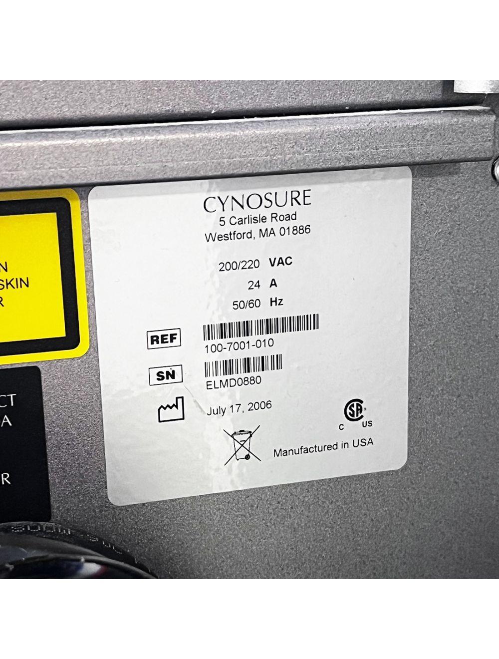 2006 Cynosure Apogee Elite Laser 755 1064 nm Alex Nd YAG Hair Removal Lesion