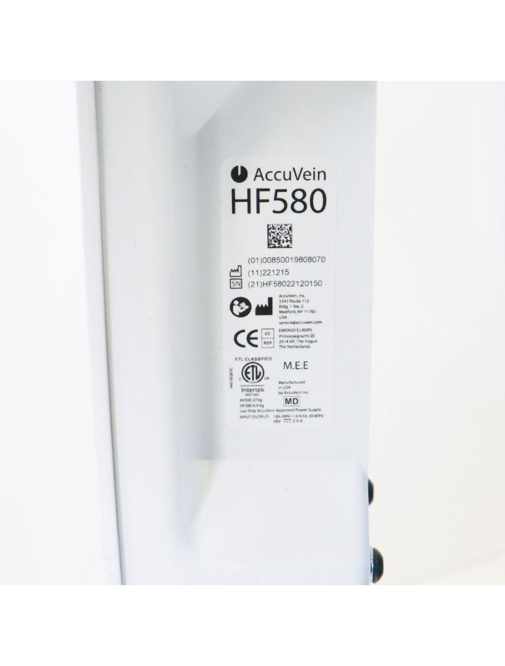 AccuVein Vein Finder HF580 Illuminator w/Mobile Stand AV500 Handpiece Accu Vein