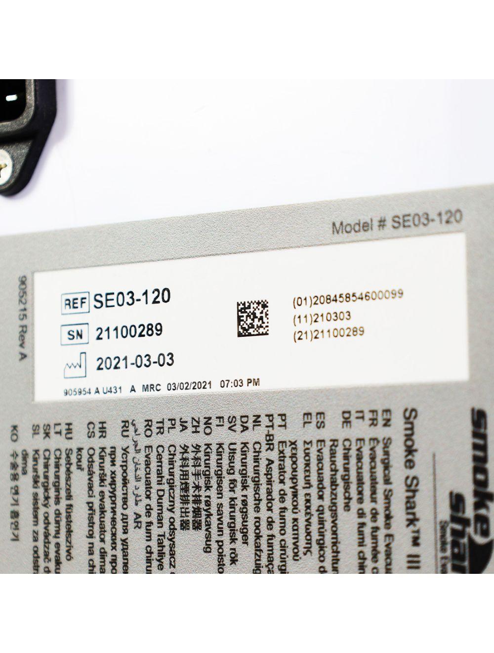 2021 Bovie Aaron Smoke Shark III Surgical Smoke Evacuator + Filter