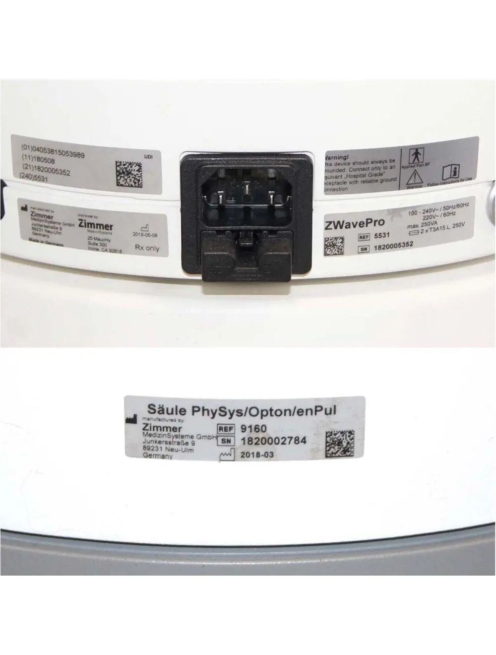 2016 Zimmer ZWave Pro Cellulite Treatment Body Contouring System 1.8mil Pulses 547k Pulses