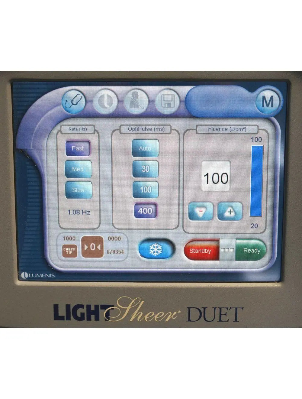 2009 Lumenis LightSheer Duet Laser ET HS 9x9mm 22x35mm Hair Removal Light Sheer Lumenis