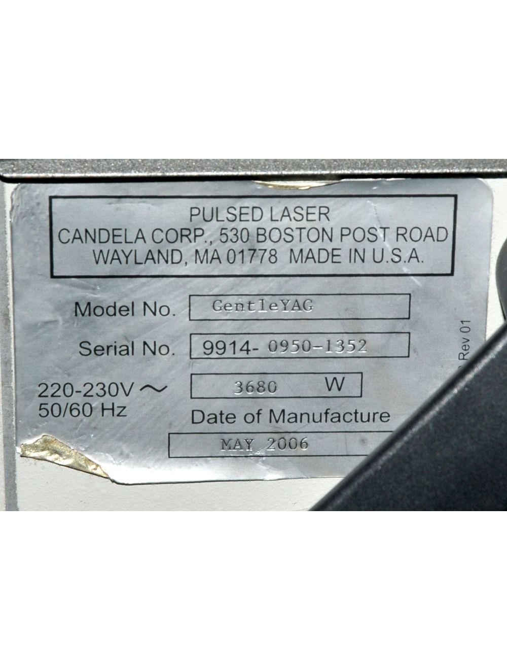 Candela GentleYAG Mini Nd YAG Laser Gentle YAG 1 Handpiece 12/15/18mm HR 1064nm