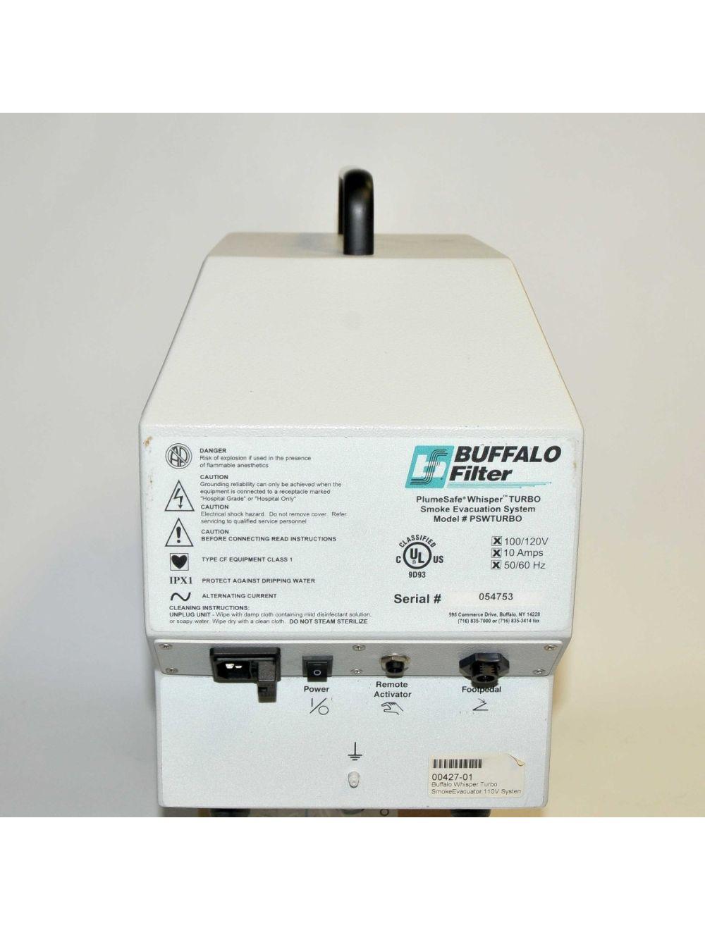 Buffalo Filter Whisper Turbo PlumeSafe Smoke Evacuation System Suction PSWTURBO