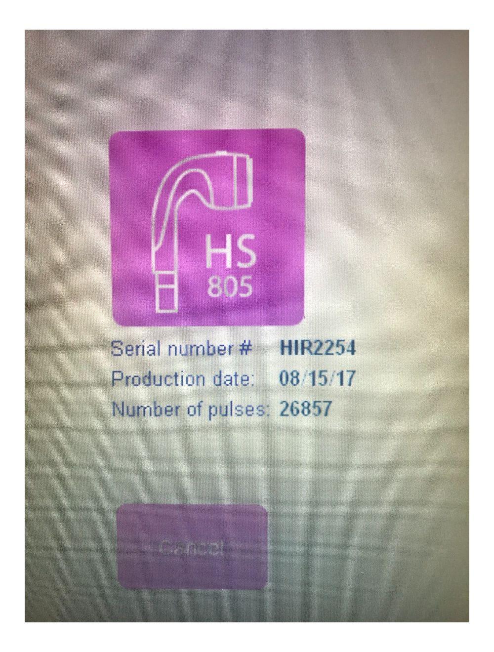 2017 Lumenis LightSheer Desire Light Sheer Hair Removal Laser w/ HS & XC