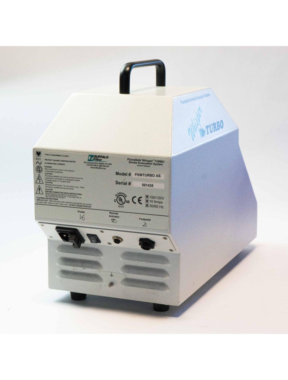 Buffalo Filter WHISPER TURBO PlumeSafe Smoke Evacuation System - PSWTURBO AS