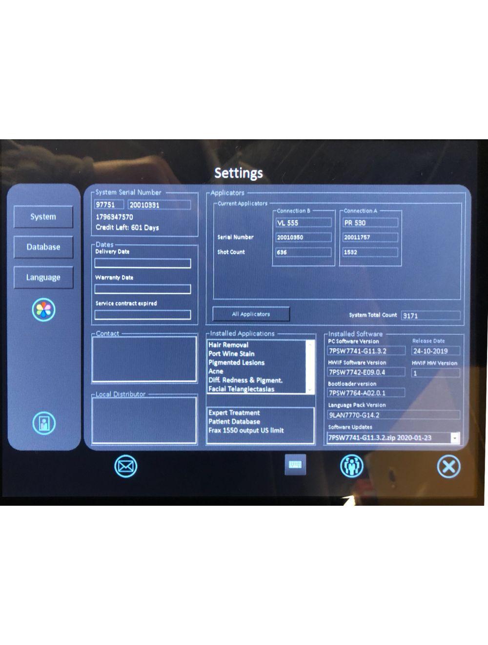 Candela Ellipse Nordlys IPL Laser System 2 SR Pigment Handpieces VL 555 PR 530