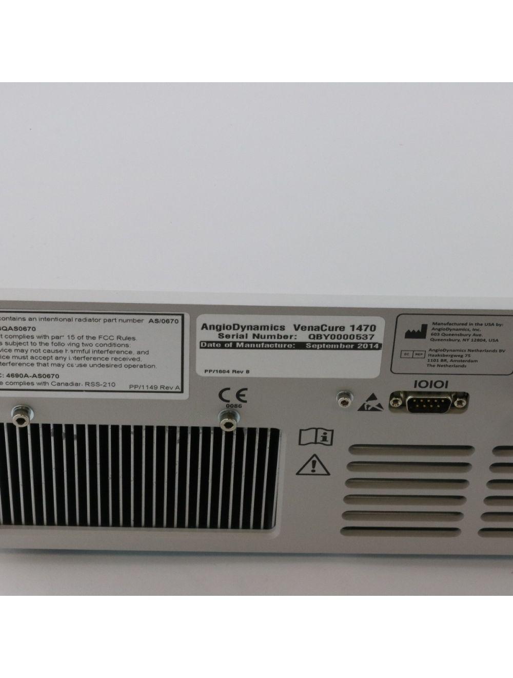 2014 AngioDynamics VenaCure EVLT Indium Phosphate 1470 Vena Cure 12W Vein Laser