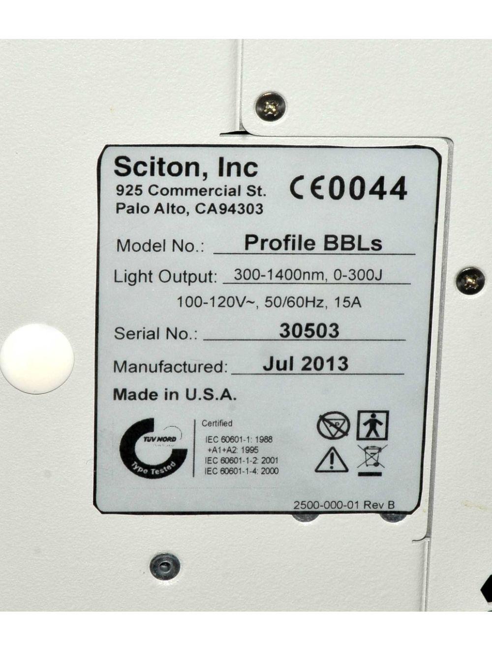 Sciton Profile BBLs Laser Broad Band Light Pigment Hair Removal Vascular Loaded