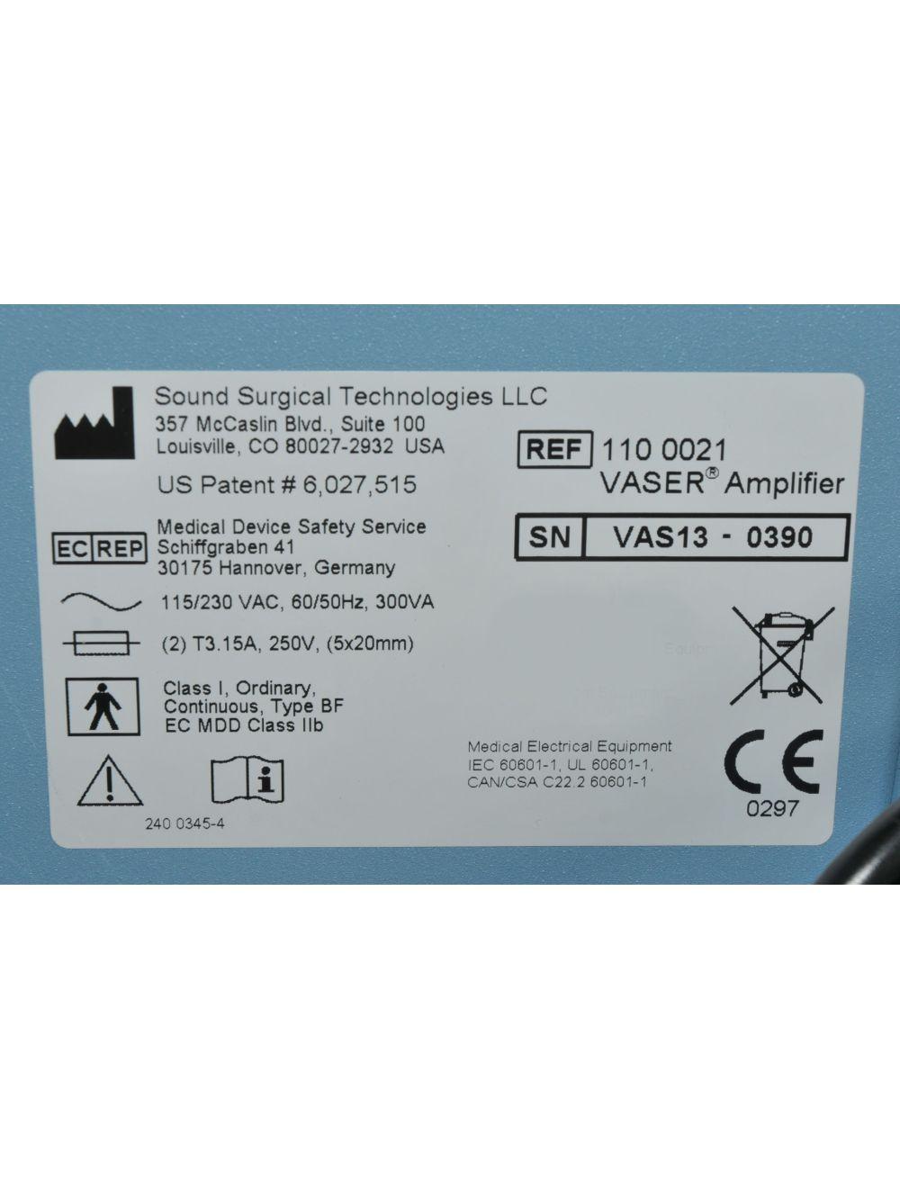 Solta Sound Surgical VaserLipo Vaser Ultrasound Amplifier VentX Vent X Ver 2.0