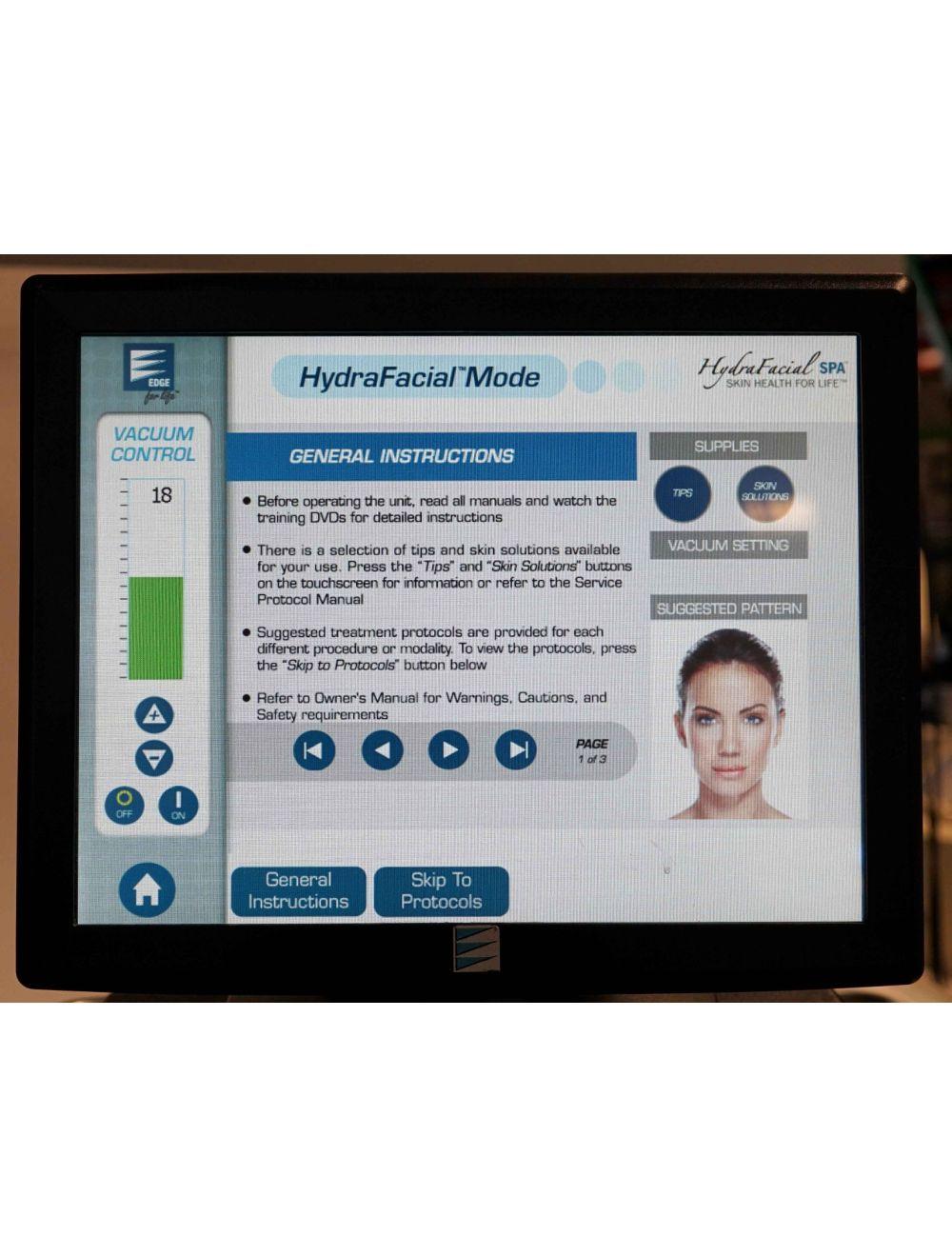 2015 Edge Systems Hydrafacial Hydradermabrasion Patient Skin Treatment MD