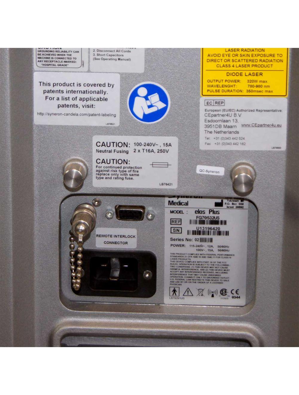 Syneron Elos Plus Laser IPL System Motif LHR SRA Skin Tightening Hair Removal