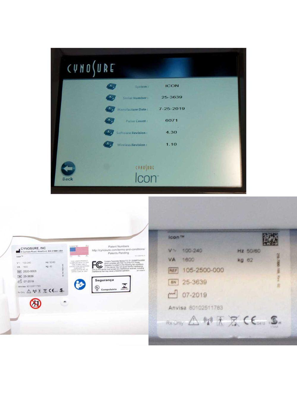 2019 Cynosure Icon IPL Laser System with 5 Handpieces 1540 MaxG MaxR 1064+ MaxYs