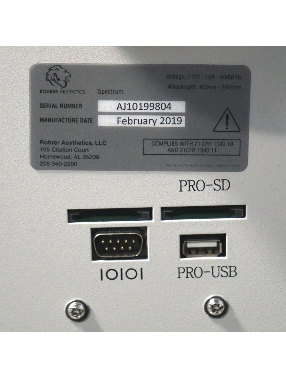 2019 Rohrer Aesthetic Spectrum IPL Laser Hair Removal Rejuvenate Skin Vascular