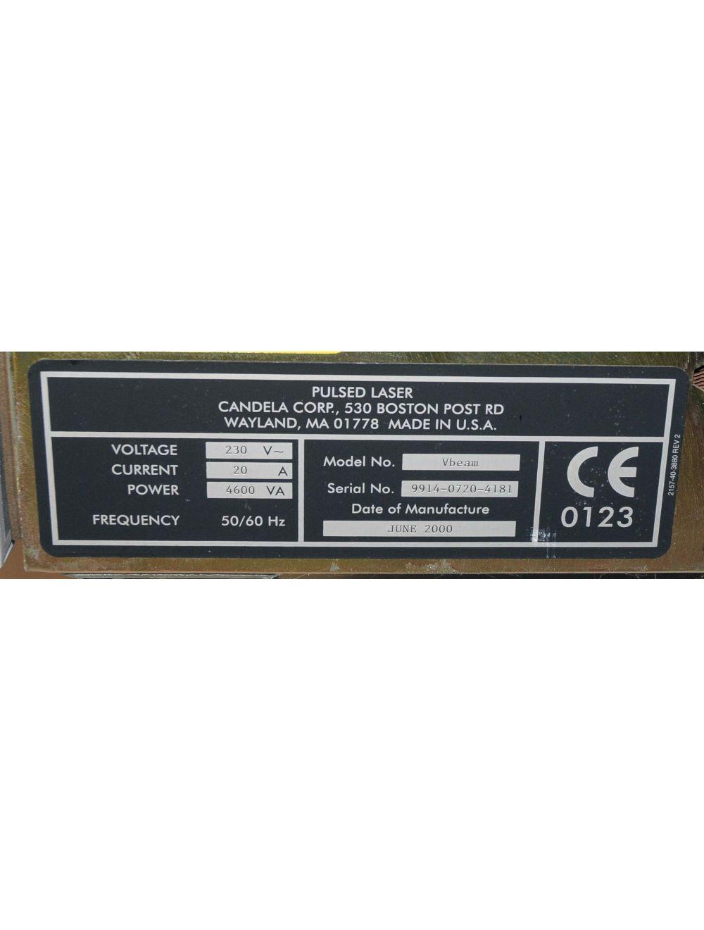 2000 Candela V-Beam PDL Pulsed Dye Laser Pulse VBeam Lesions Vascular Wrinkles