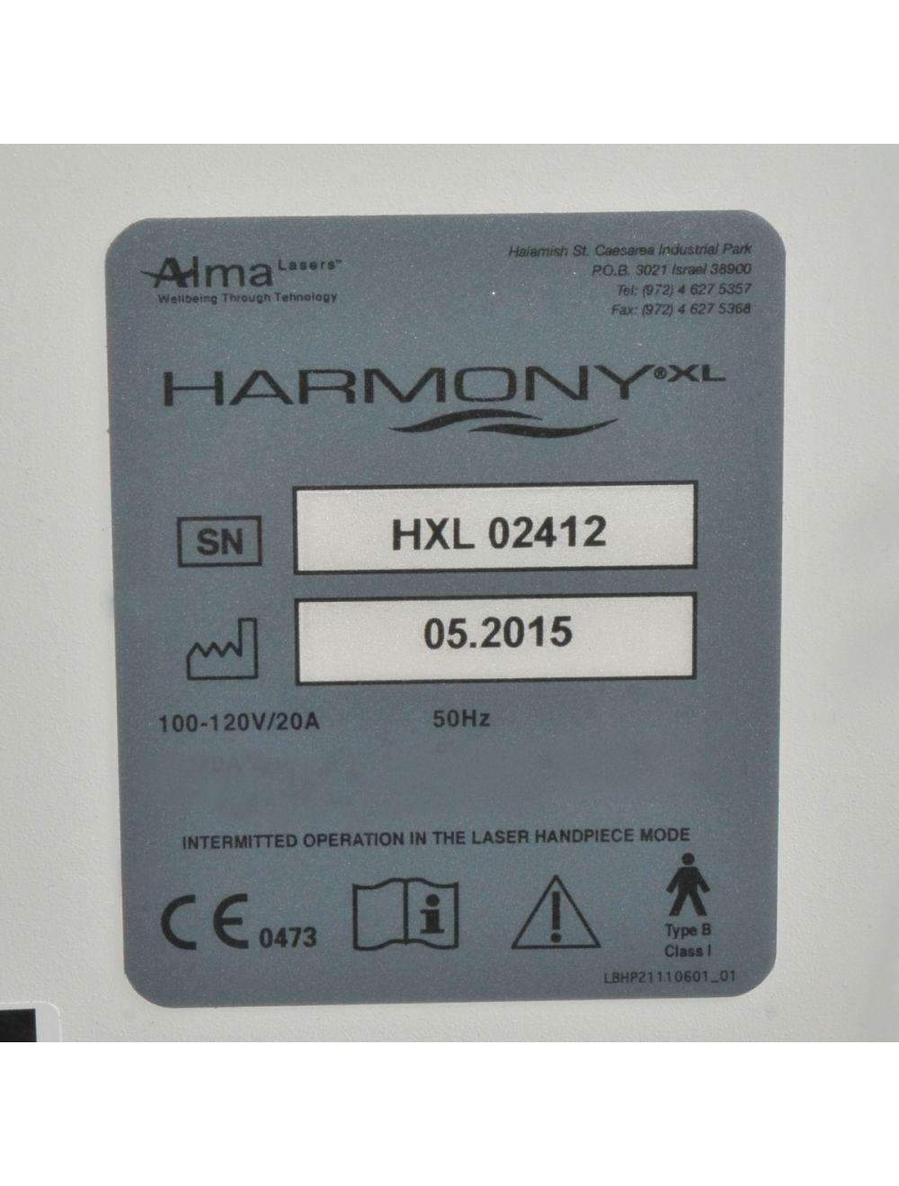 2015 Alma Harmony XL IPL Cosmetic Laser Dye VL Pigmented Vascular Lesions Moles