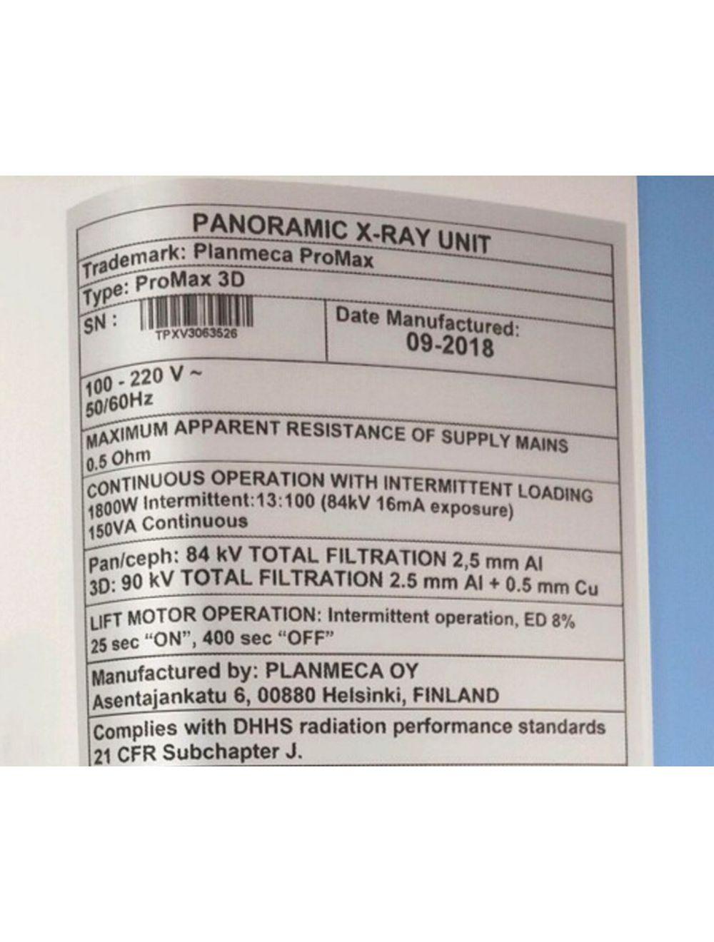 Planmeca Promax 3D Imaging Panoramic Dental XRay Smart Panorex Diagnostic X-Ray