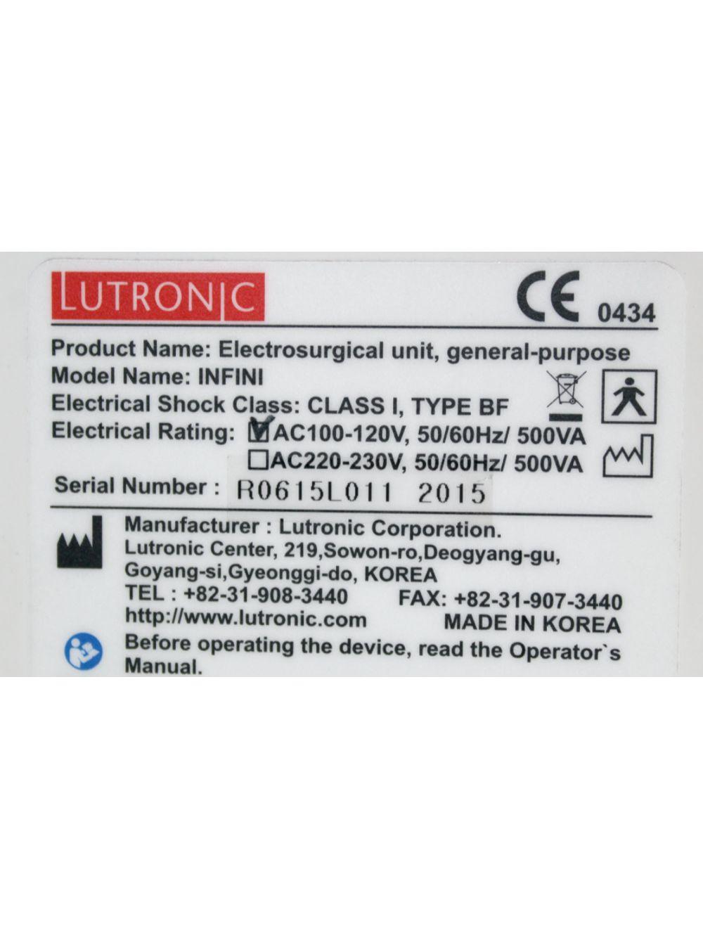 Lutronic Infini Radio Frequency Microneedling RF Micro Needling 2015