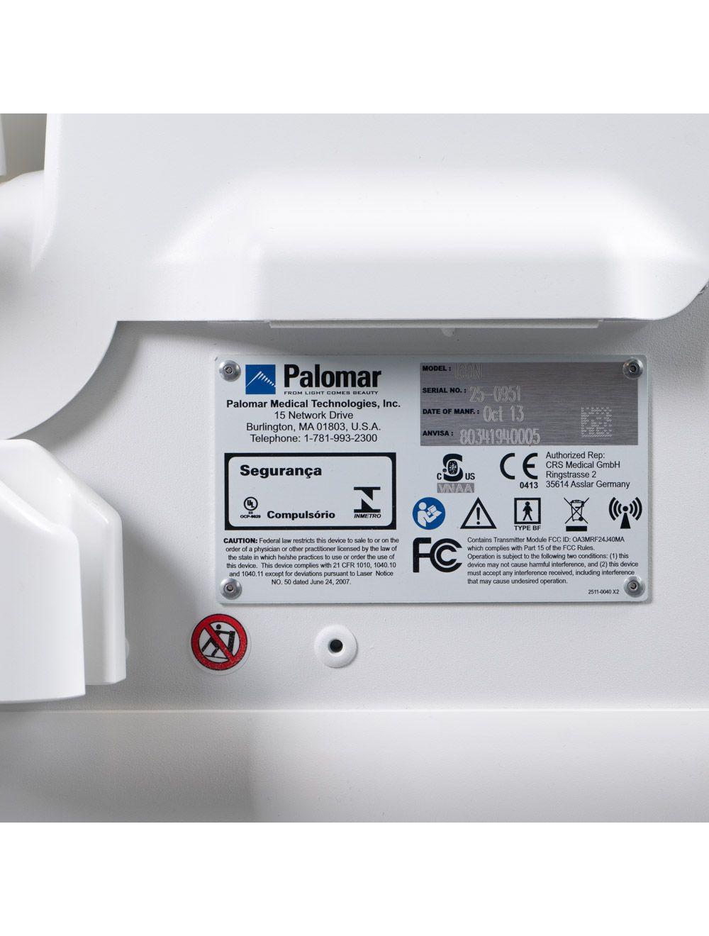 2013 Palomar Icon Laser System IPL w/3 Handpieces Max R Max Ys G MaxR MaxG MaxYS