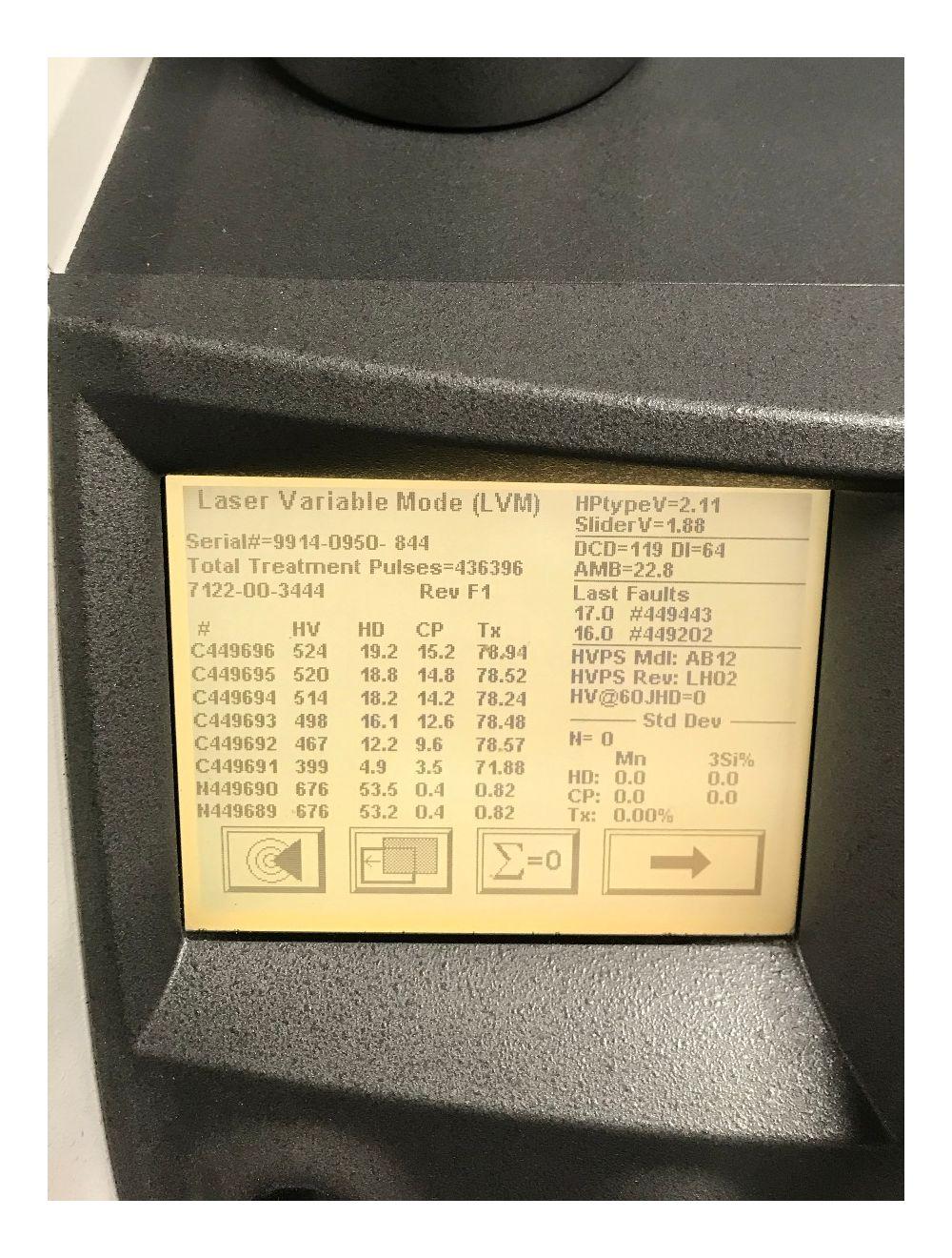 2005 Candela GentleYAG Gentle YAG 1064 Hair & Vein Removal Laser 3 HPs VR SRT HR