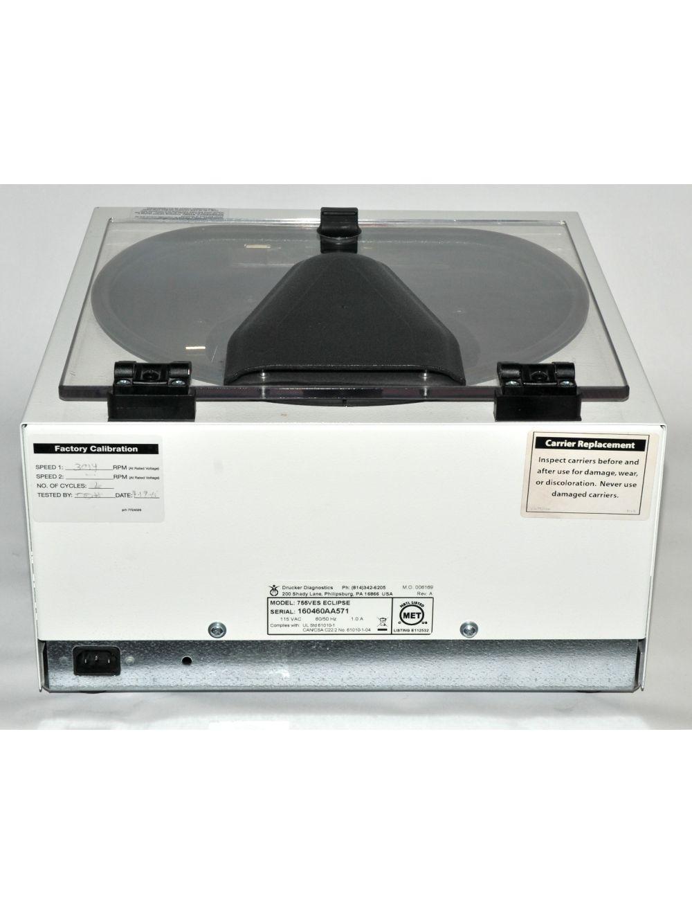 Drucker Diagnostics 755VES ECLIPSE Centrifuge PRP Platelet Rich Plasma 755 VES