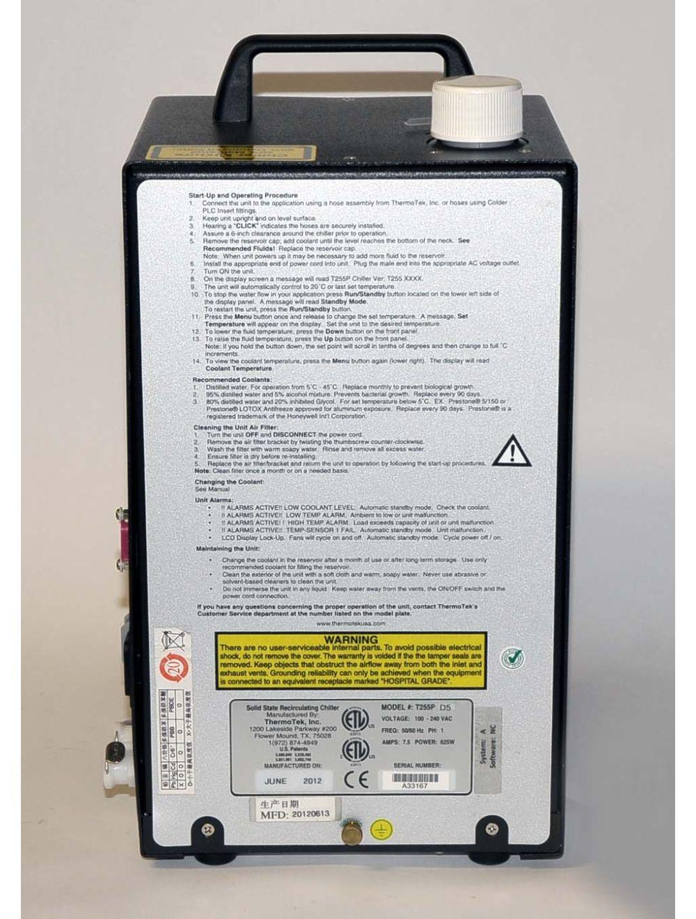 Sciton Thermotek T255P External Recirculating Liquid Chiller Portable * NEW