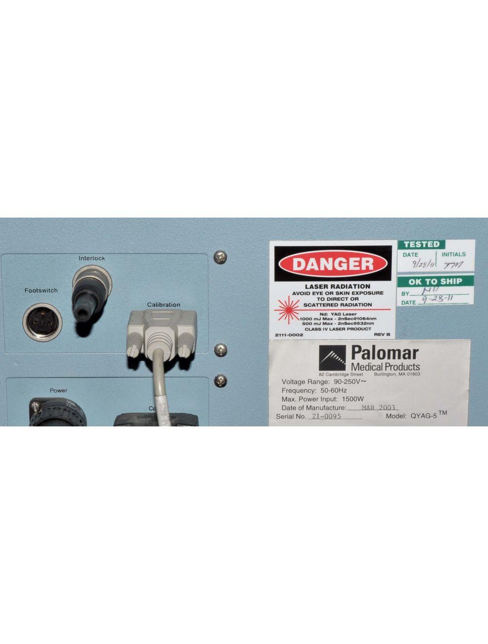 Palomar Q-YAG 5 QYAG Tattoo Removal System Laser Pigmented Lesions Skin - QYAG5